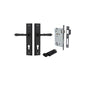 Iver Sarlat  Door Lever Stepped Latch Pair, Passage Kit, Privacy Kit , Entrance Kit with High Security Lock -Matt Black