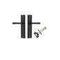 Iver Sarlat  Door Lever Stepped Latch Pair, Passage Kit, Privacy Kit , Entrance Kit with High Security Lock -Matt Black