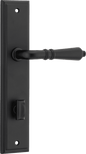 Iver Sarlat  Door Lever Stepped Latch Pair, Passage Kit, Privacy Kit , Entrance Kit with High Security Lock -Matt Black