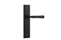 Iver Verona Door Lever Stepped Latch Pair, Passage Kit, Privacy Kit , Entrance Kit with High Security Lock -Matt Black
