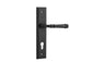 Iver Verona Door Lever Stepped Latch Pair, Passage Kit, Privacy Kit , Entrance Kit with High Security Lock -Matt Black