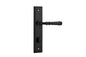 Iver Verona Door Lever Stepped Latch Pair, Passage Kit, Privacy Kit , Entrance Kit with High Security Lock -Matt Black
