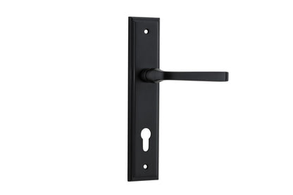 Iver Annecy Door Lever Shouldered Latch Pair, Passage Kit, Privacy Kit , Entrance Kit with High Security Lock -Matt Black
