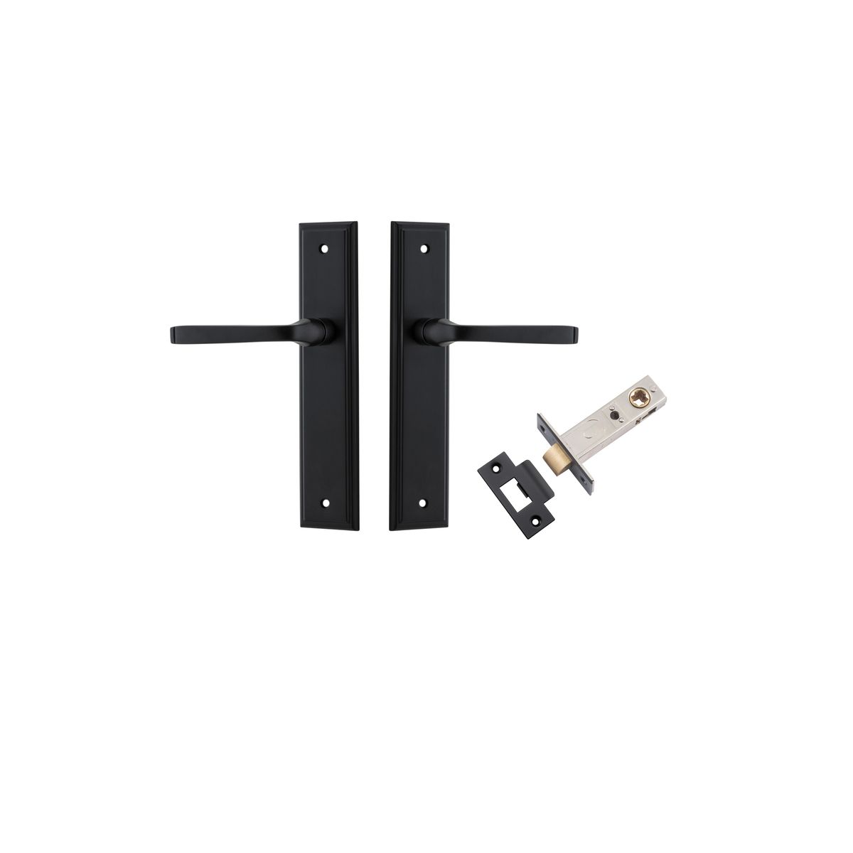 Iver Annecy Door Lever Shouldered Latch Pair, Passage Kit, Privacy Kit , Entrance Kit with High Security Lock -Matt Black