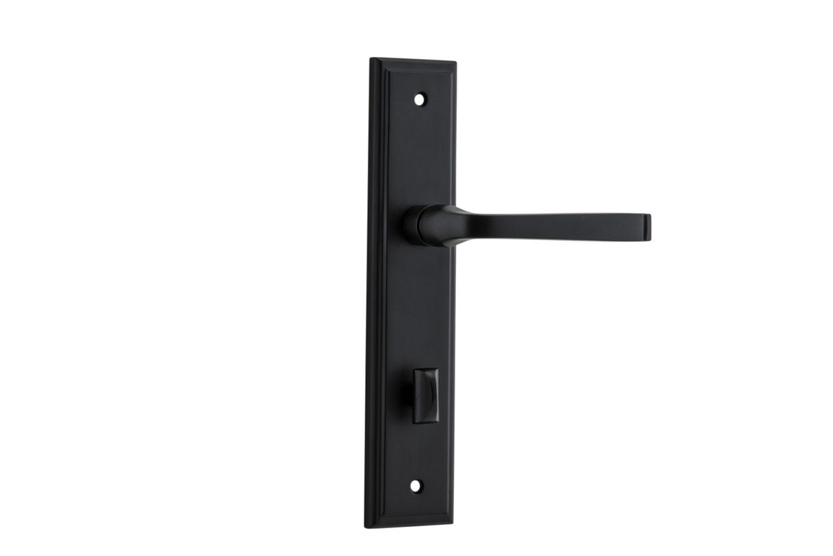 Iver Annecy Door Lever Shouldered Latch Pair, Passage Kit, Privacy Kit , Entrance Kit with High Security Lock -Matt Black