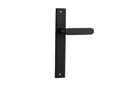 Iver Bronte Door Lever Rectangular Latch Pair, Passage Kit, Privacy Kit , Entrance Kit with High Security Lock - Matt Black