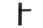 Iver Bronte Door Lever Rectangular Latch Pair, Passage Kit, Privacy Kit , Entrance Kit with High Security Lock - Matt Black