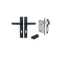 Iver Bronte Door Lever Rectangular Latch Pair, Passage Kit, Privacy Kit , Entrance Kit with High Security Lock - Matt Black
