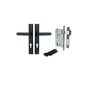Iver Bronte Door Lever Rectangular Latch Pair, Passage Kit, Privacy Kit , Entrance Kit with High Security Lock - Matt Black