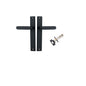 Iver Bronte Door Lever Rectangular Latch Pair, Passage Kit, Privacy Kit , Entrance Kit with High Security Lock - Matt Black