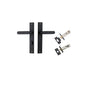Iver Bronte Door Lever Rectangular Latch Pair, Passage Kit, Privacy Kit , Entrance Kit with High Security Lock - Matt Black