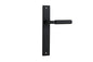 Iver Berlin Door Lever Rectangular Latch Pair, Passage Kit, Privacy Kit , Entrance Kit with High Security Lock - Matt Black