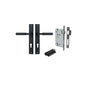 Iver Berlin Door Lever Rectangular Latch Pair, Passage Kit, Privacy Kit , Entrance Kit with High Security Lock - Matt Black