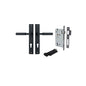 Iver Berlin Door Lever Rectangular Latch Pair, Passage Kit, Privacy Kit , Entrance Kit with High Security Lock - Matt Black