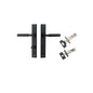Iver Berlin Door Lever Rectangular Latch Pair, Passage Kit, Privacy Kit , Entrance Kit with High Security Lock - Matt Black