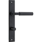 Iver Berlin Door Lever Rectangular Latch Pair, Passage Kit, Privacy Kit , Entrance Kit with High Security Lock - Matt Black