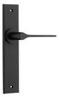 Iver Como  Door Lever Chamfered Latch Pair, Passage Kit, Privacy Kit , Entrance Kit with High Security Lock -Matt Black
