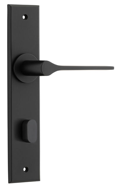Iver Como  Door Lever Chamfered Latch Pair, Passage Kit, Privacy Kit , Entrance Kit with High Security Lock -Matt Black