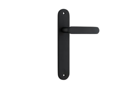 Iver Bronte Door Lever Oval Latch Pair, Passage Kit, Privacy Kit , Entrance Kit with High Security Lock - Matt Black
