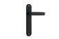 Iver Bronte Door Lever Oval Latch Pair, Passage Kit, Privacy Kit , Entrance Kit with High Security Lock - Matt Black