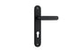 Iver Bronte Door Lever Oval Latch Pair, Passage Kit, Privacy Kit , Entrance Kit with High Security Lock - Matt Black