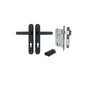 Iver Bronte Door Lever Oval Latch Pair, Passage Kit, Privacy Kit , Entrance Kit with High Security Lock - Matt Black
