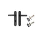 Iver Bronte Door Lever Oval Latch Pair, Passage Kit, Privacy Kit , Entrance Kit with High Security Lock - Matt Black