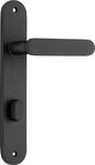 Iver Bronte Door Lever Oval Latch Pair, Passage Kit, Privacy Kit , Entrance Kit with High Security Lock - Matt Black