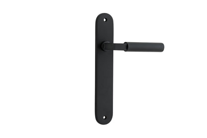 Iver Berlin Door Lever Oval Latch Pair, Passage Kit, Privacy Kit , Entrance Kit with High Security Lock - Matt Black