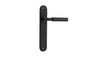 Iver Berlin Door Lever Oval Latch Pair, Passage Kit, Privacy Kit , Entrance Kit with High Security Lock - Matt Black