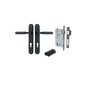 Iver Berlin Door Lever Oval Latch Pair, Passage Kit, Privacy Kit , Entrance Kit with High Security Lock - Matt Black