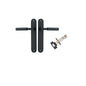 Iver Berlin Door Lever Oval Latch Pair, Passage Kit, Privacy Kit , Entrance Kit with High Security Lock - Matt Black