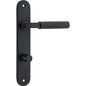Iver Berlin Door Lever Oval Latch Pair, Passage Kit, Privacy Kit , Entrance Kit with High Security Lock - Matt Black