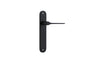 Iver Como  Door Lever Oval Latch Pair, Passage Kit, Privacy Kit , Entrance Kit with High Security Lock -Matt Black