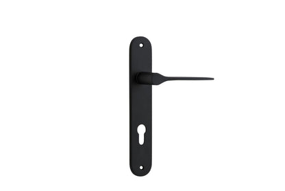 Iver Como  Door Lever Oval Latch Pair, Passage Kit, Privacy Kit , Entrance Kit with High Security Lock -Matt Black