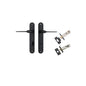 Iver Como  Door Lever Oval Latch Pair, Passage Kit, Privacy Kit , Entrance Kit with High Security Lock -Matt Black