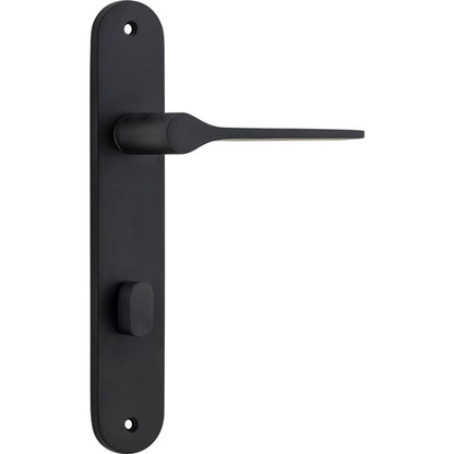 Iver Como  Door Lever Oval Latch Pair, Passage Kit, Privacy Kit , Entrance Kit with High Security Lock -Matt Black