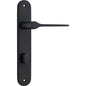 Iver Como  Door Lever Oval Latch Pair, Passage Kit, Privacy Kit , Entrance Kit with High Security Lock -Matt Black