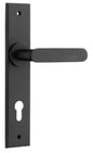 Iver Bronte Door Lever Chamfered Latch Pair, Passage Kit, Privacy Kit , Entrance Kit with High Security Lock - Matt Black