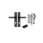 Iver Bronte Door Lever Chamfered Latch Pair, Passage Kit, Privacy Kit , Entrance Kit with High Security Lock - Matt Black