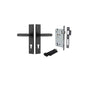 Iver Bronte Door Lever Chamfered Latch Pair, Passage Kit, Privacy Kit , Entrance Kit with High Security Lock - Matt Black