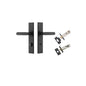 Iver Bronte Door Lever Chamfered Latch Pair, Passage Kit, Privacy Kit , Entrance Kit with High Security Lock - Matt Black