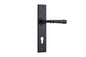Iver Verona Door Lever Chamfered Latch Pair, Passage Kit, Privacy Kit , Entrance Kit with High Security Lock -Matt Black