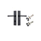 Iver Verona Door Lever Chamfered Latch Pair, Passage Kit, Privacy Kit , Entrance Kit with High Security Lock -Matt Black