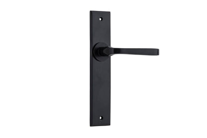 Iver Annecy Door Lever Chamfered Latch Pair, Passage Kit, Privacy Kit , Entrance Kit with High Security Lock -Matt Black