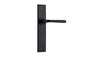 Iver Annecy Door Lever Chamfered Latch Pair, Passage Kit, Privacy Kit , Entrance Kit with High Security Lock -Matt Black