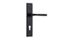 Iver Annecy Door Lever Chamfered Latch Pair, Passage Kit, Privacy Kit , Entrance Kit with High Security Lock -Matt Black