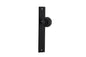 Iver Guildford Door Knob Rectangular Latch Pair, Passage Kit, Privacy Kit , Entrance Kit with High Security Lock - Matt Black