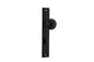Iver Guildford Door Knob Rectangular Latch Pair, Passage Kit, Privacy Kit , Entrance Kit with High Security Lock - Matt Black