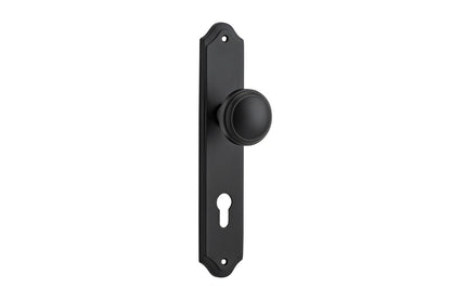 Iver Paddington  Door Knob Shouldered Latch Pair, Passage Kit, Privacy Kit , Entrance Kit with High Security Lock - Matt Black